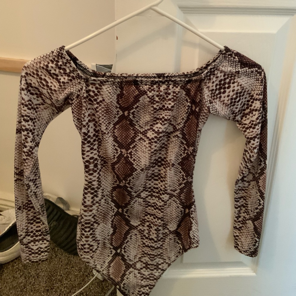 Snake printed round body suit message me if interested